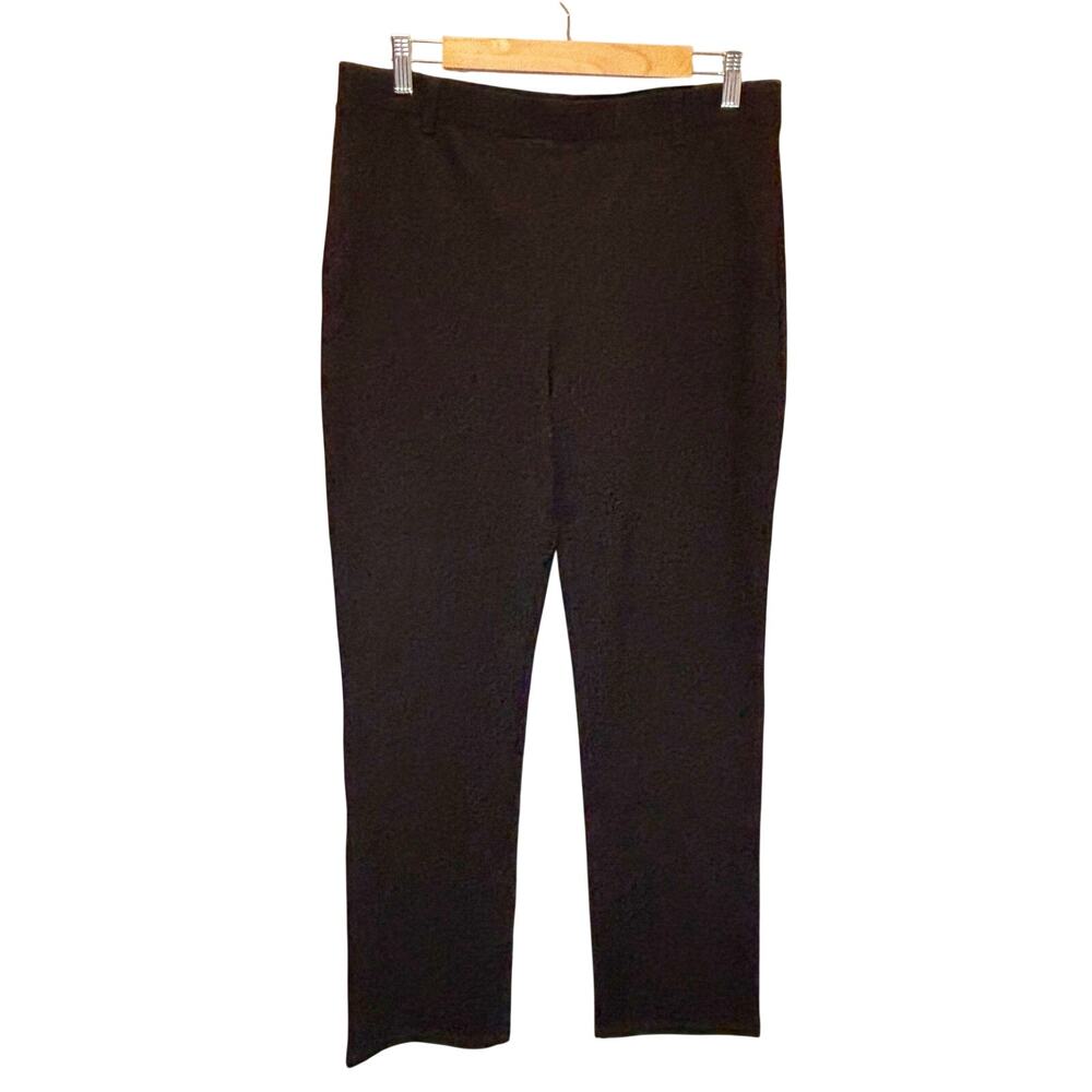 Quince Black Ultra-Stretch Ponte Straight Leg Pants - size Large
